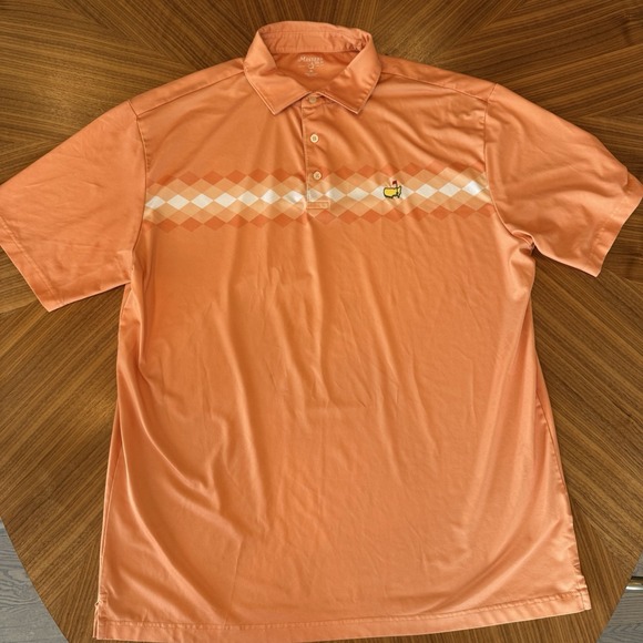 Masters Augusta National Golf Polo Shirt Orange XL Tech Performance Collection - Picture 2 of 9